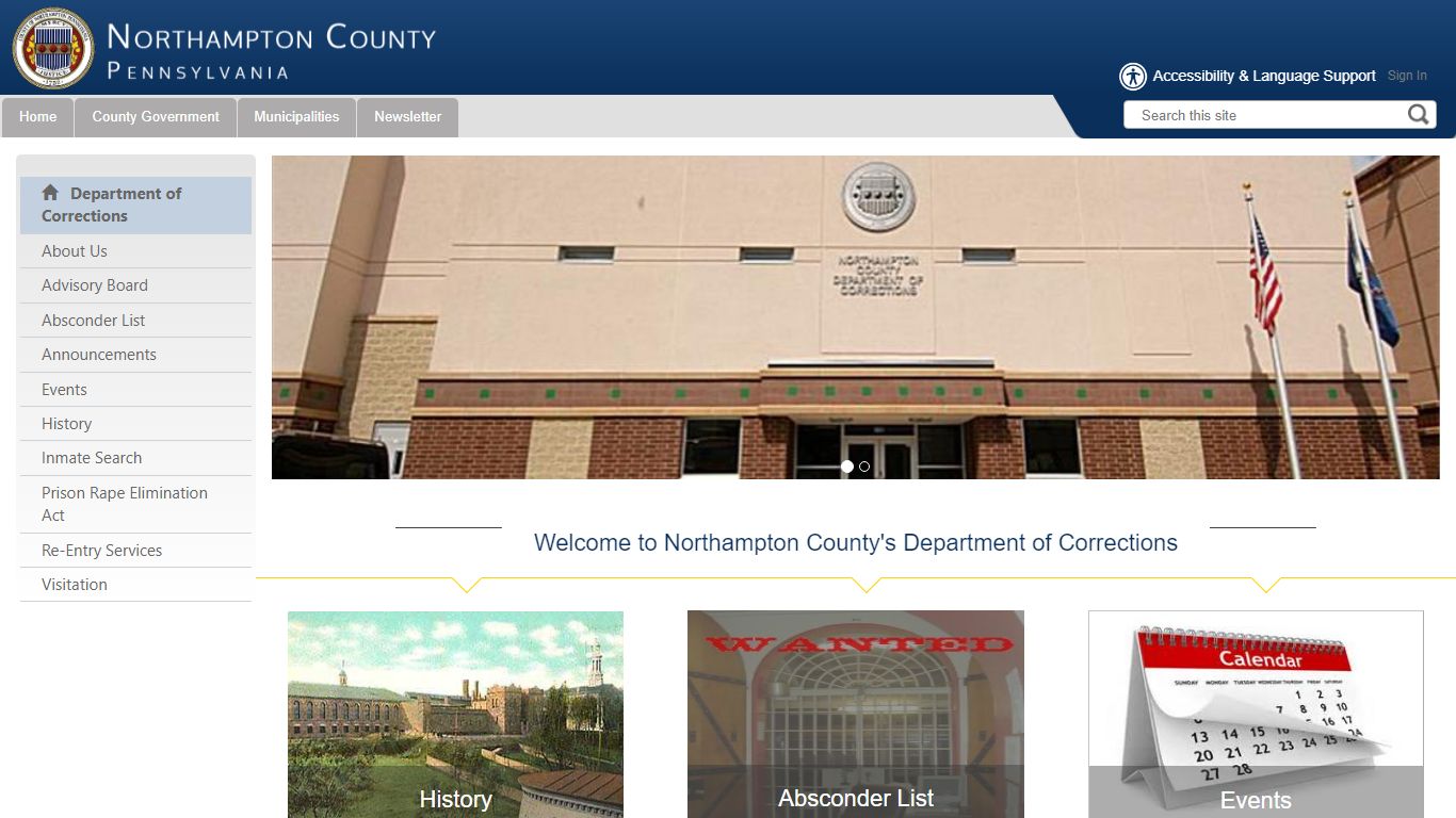 Department of Corrections - Northampton County, Pennsylvania